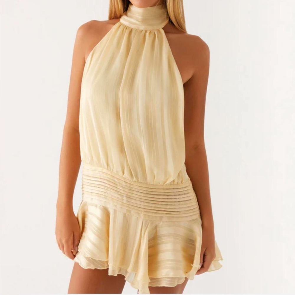 Peppermayo Yellow Backless Dress